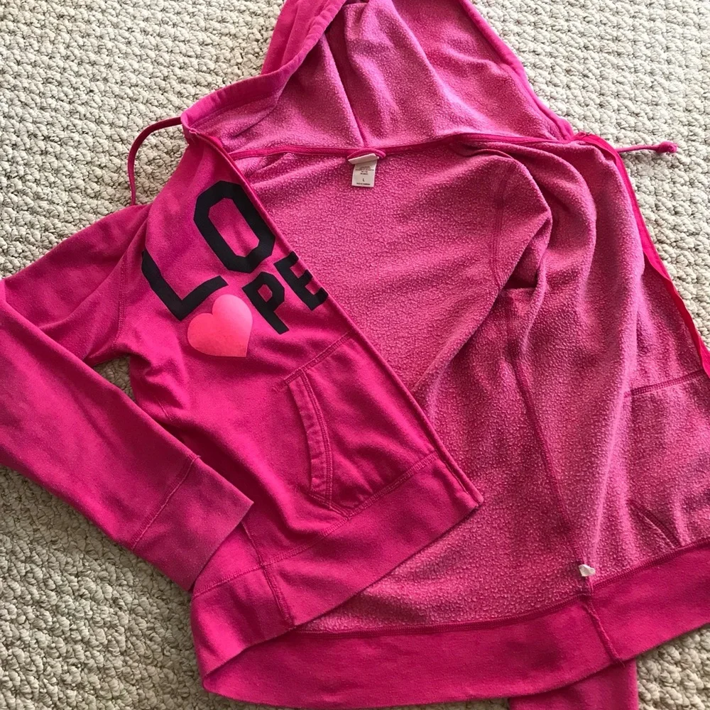 Women’s Hooded Sweatshirt Hot Pink - Picture 9 of 9